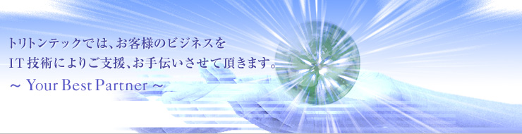 トリトンテックでは、お客様のビジネスをIT技術によりご支援、お手伝いさせて頂きます。
